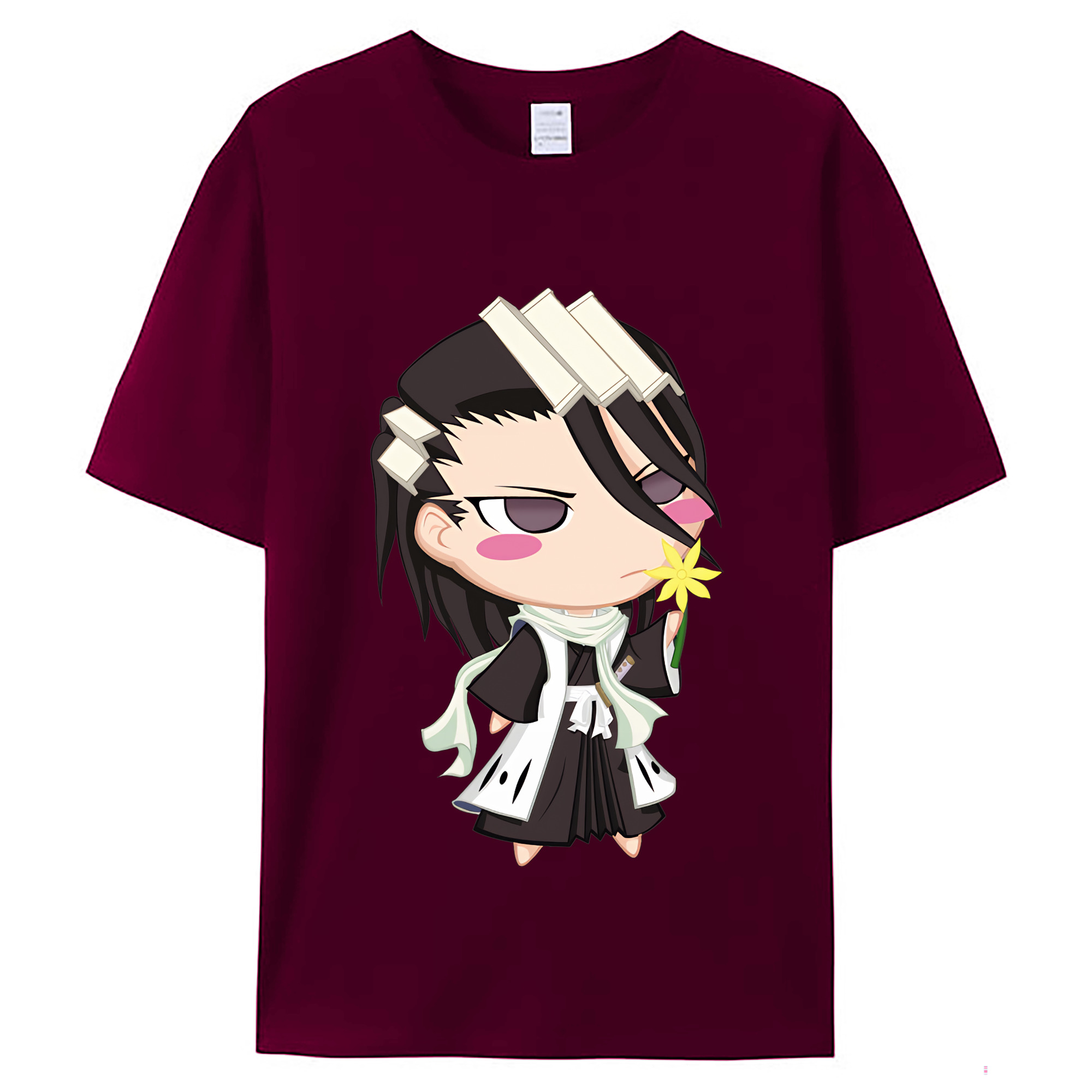 （画像用） ブリーチ くちき びゃくや BLEACH Kuchiki Byakuya レディースカジュアルプリントTシャツ（綿100％）